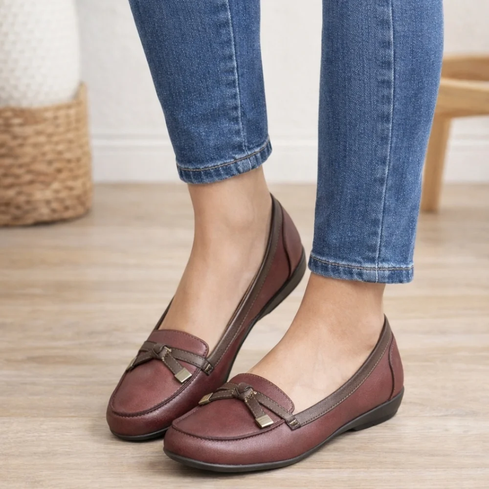 Natural Soul Gracee Classic Minimalist Vegan Leather Comfort Loafers 9M